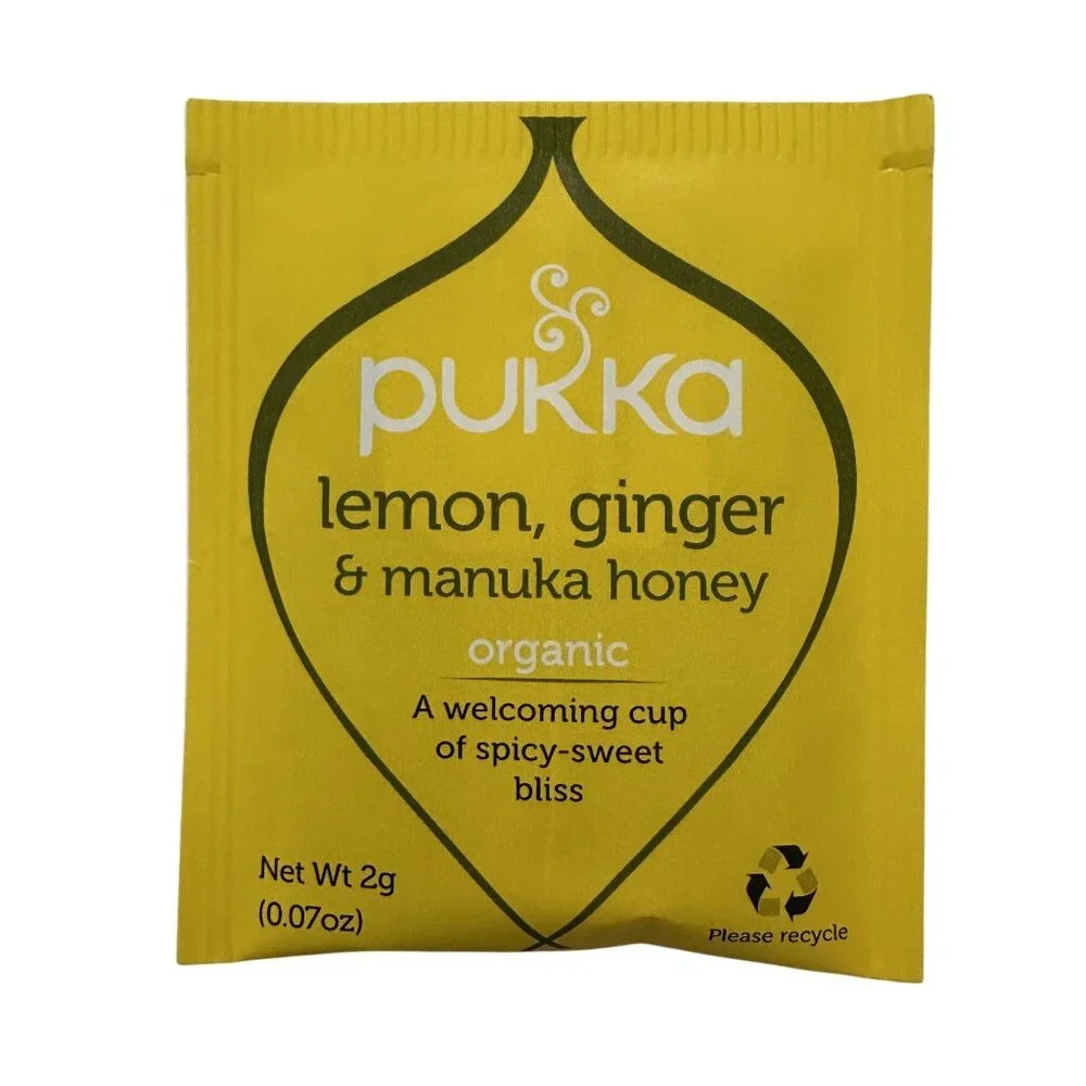 Pukka Organic Lemon Ginger Manuka Honey Tea 20 Herbal Sachet No Box Best By 5/23